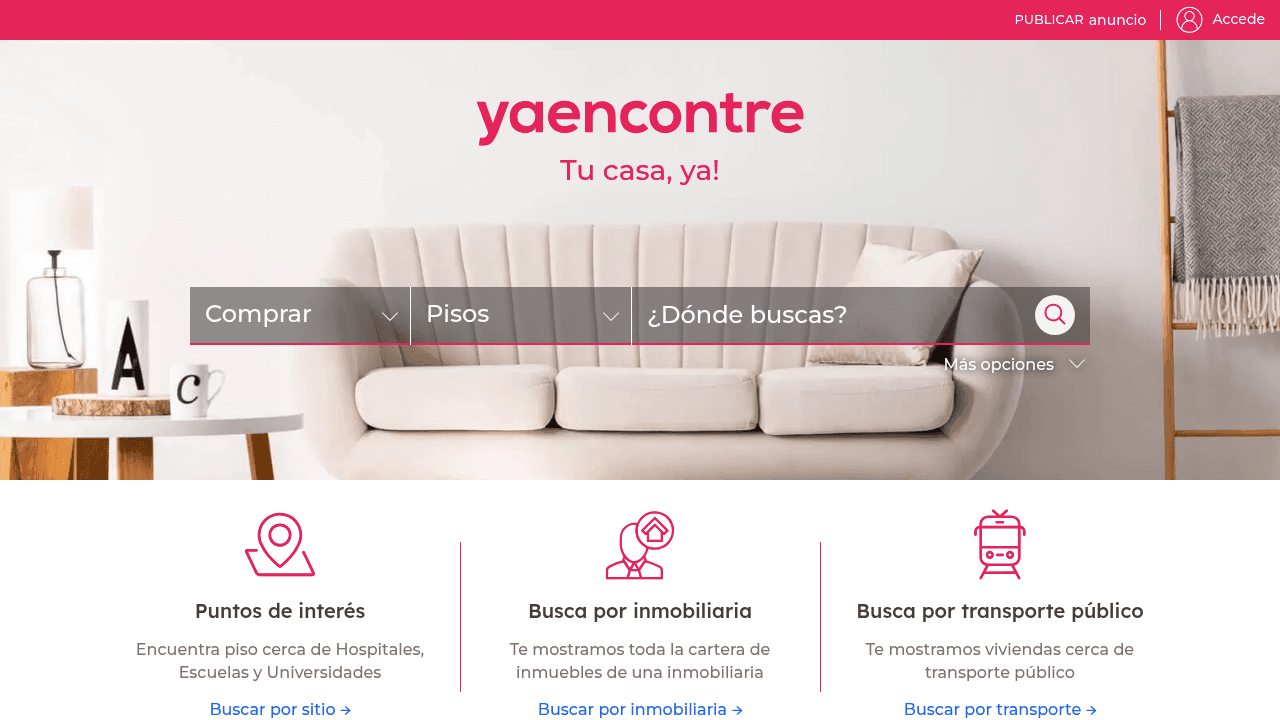 Screenshot of https://www.yaencontre.com