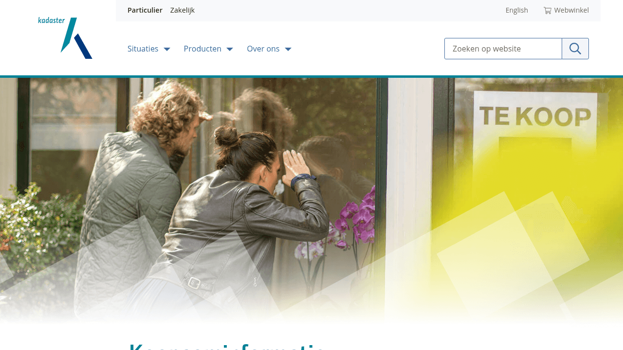 Screenshot of https://www.kadaster.nl/producten/woning/koopsominformatie