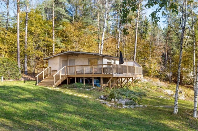 Exterior view of the house and garden