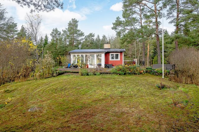Front view of the house and garden