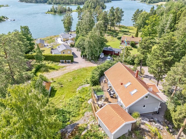 Exterior view of the house and garden