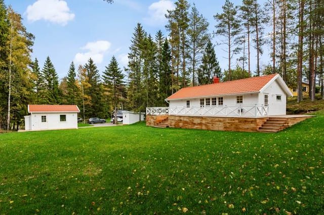 Front view of the renovated holiday home