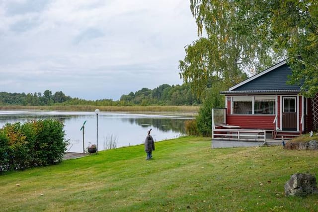 Lakeside view of the holiday home