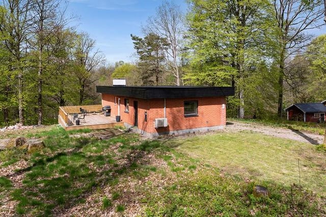 Front view of the house and garden