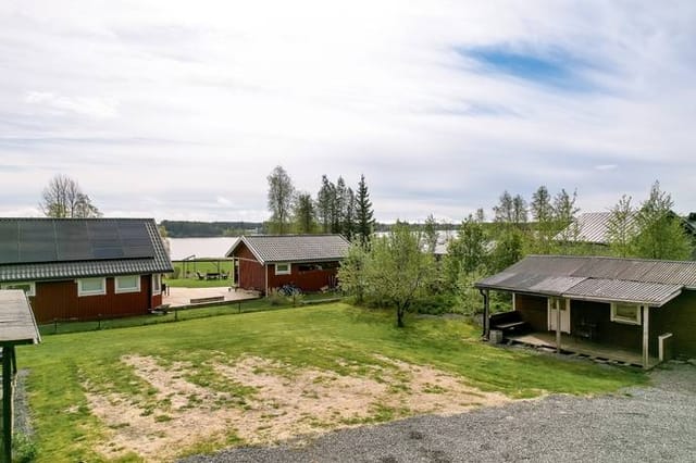Exterior view of the house and garden
