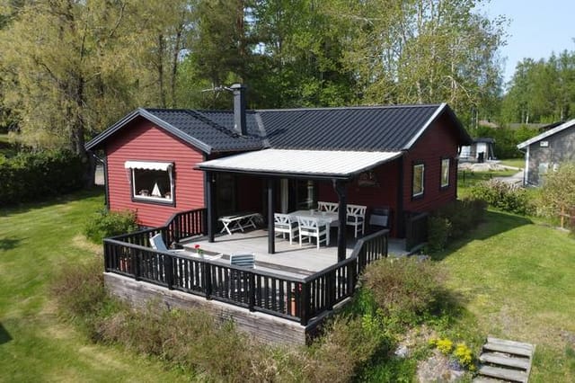 Exterior view of the main house and garden