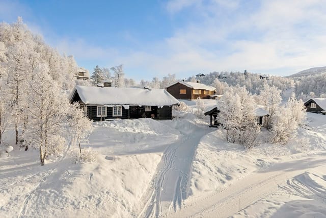 Welcome to Svineglupvegen 19 - Cabin and annex together as a small mountain courtyard - sheltered, private, and perfectly placed in the terrain.