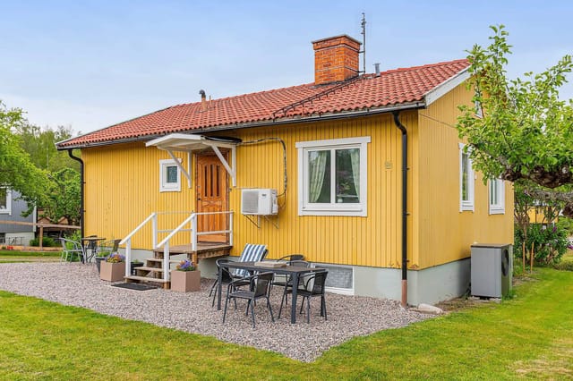 Exterior view of the house and garden