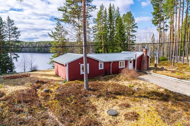 Exterior view of the house and river