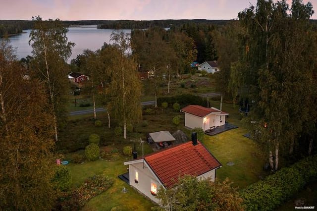 Exterior view of the house and garden