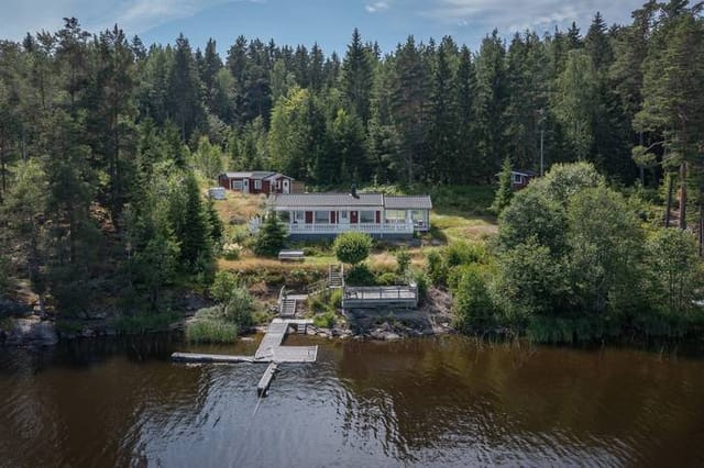 Main house and lake view