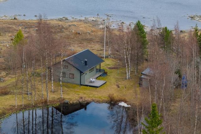 Exterior view of the house and garden
