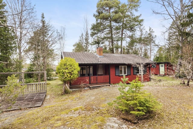 Exterior view of the house and garden