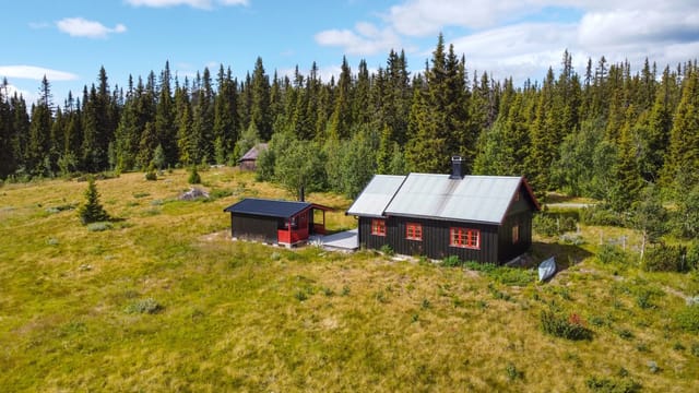 Welcome to Øvrestølvegen 260 in Tisleidalen – The property is privately and beautifully situated with a great view