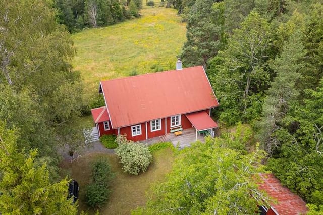 Exterior view of the house and garden