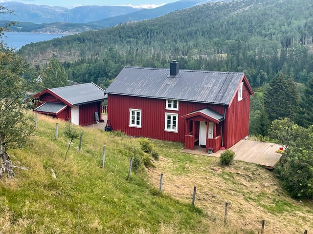 House and annex seen from above