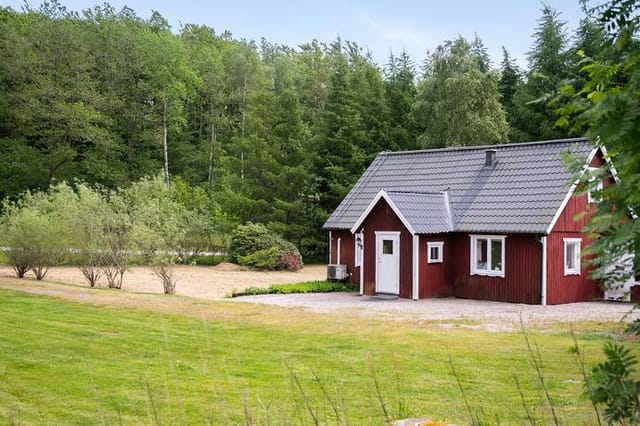 Exterior view of the house and garden