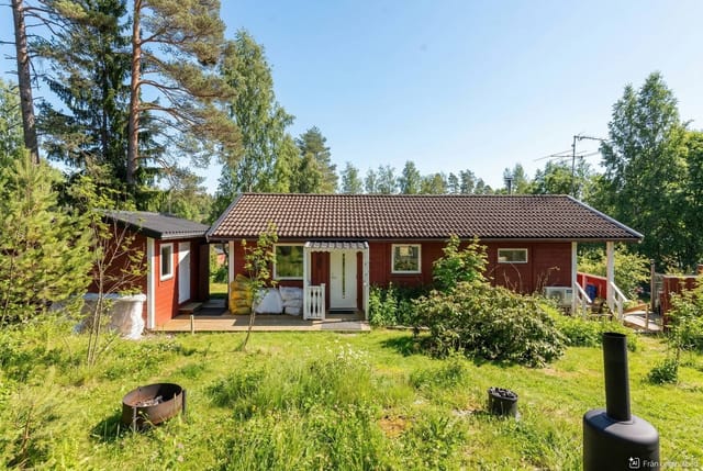 Exterior view of the house and garden