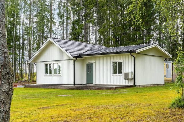 Exterior view of the house and garden