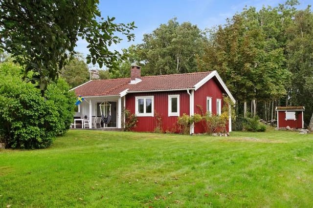 Exterior view of the house and garden