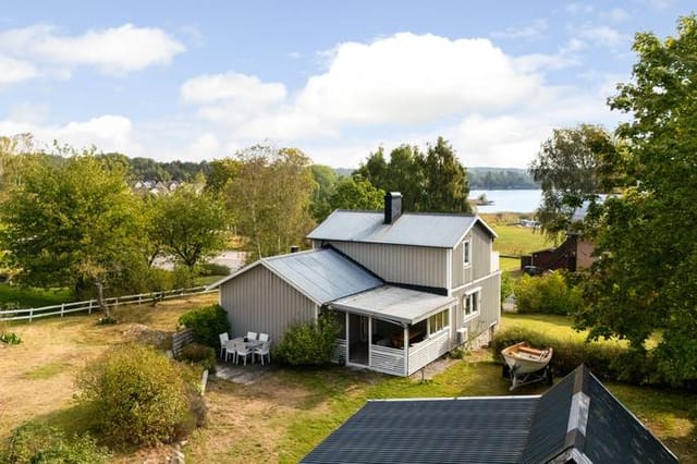 Front view of the house with garden