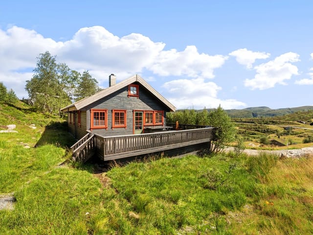 Charming cabin with excellent location for sun, views, and ski trails.