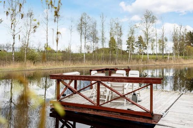 Lakefront view of Backanäs 37