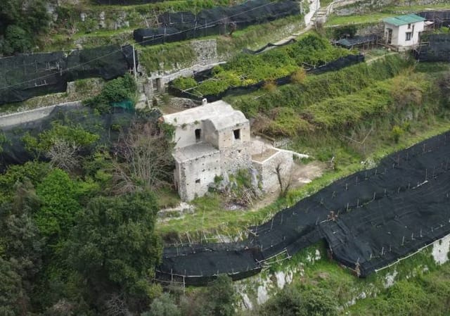 Panoramic view of the property and valley