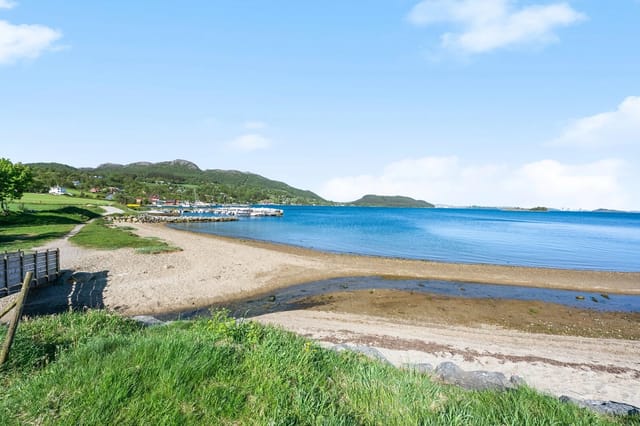From the property, you can stroll down to a shared beach about 100 meters away.