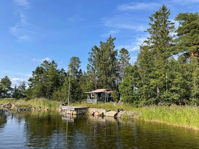 Beachfront cabin exterior