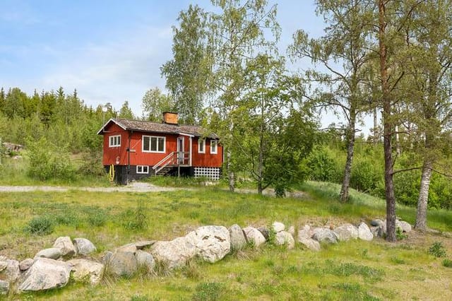 Exterior view of the house and garden