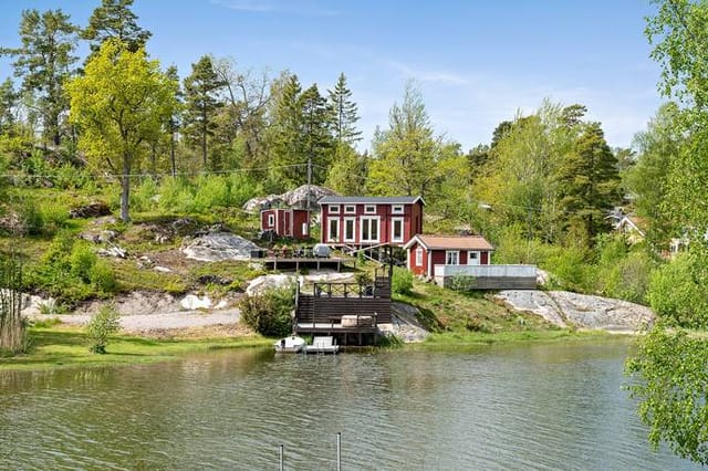 Waterfront view and main house