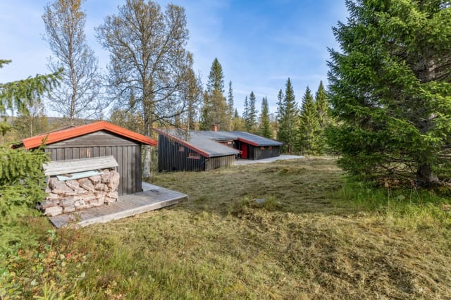 Front view of the cabin and annex