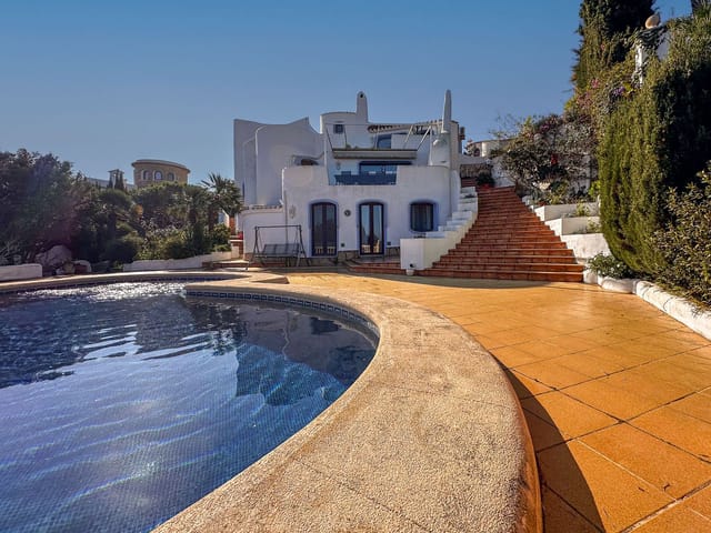 Main view of the villa with sea panorama