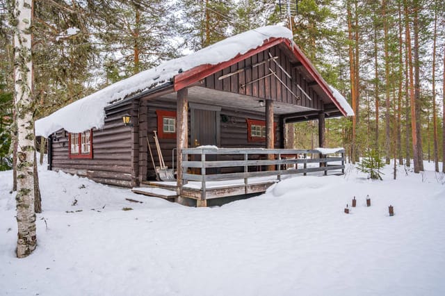 Exterior view of the mountain cabin