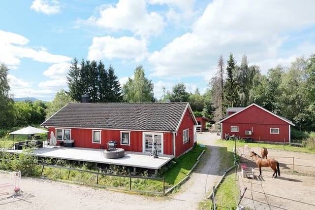 Front view of the house and property