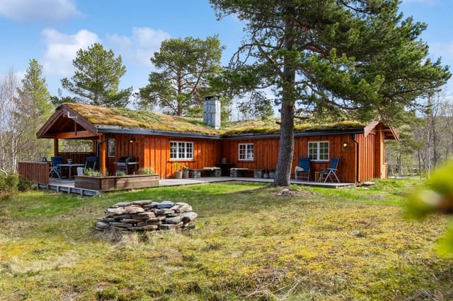 Front view of the main cabin and annex