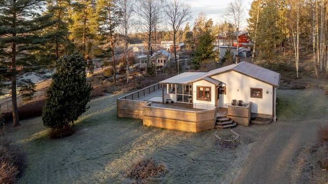 Exterior view of the house and garden