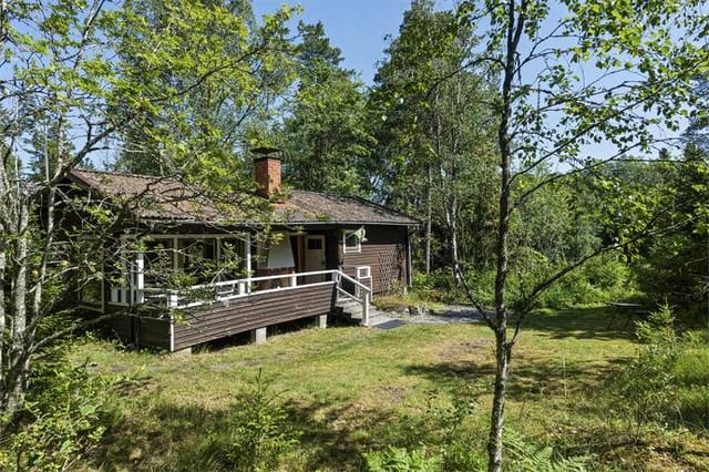 Exterior view of the house and garden