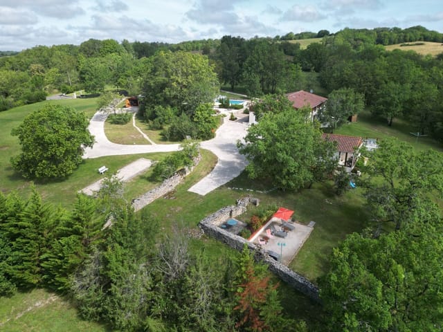 Front view of the house and grounds