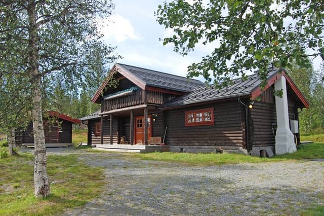 Exterior view of the timber house