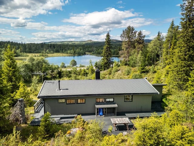 Welcome to Hamartjernvegen 4 – a cozy cabin with views over Hamartjern Lake and fishing opportunities!