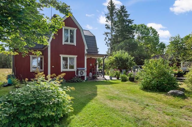 Front view of the house and garden