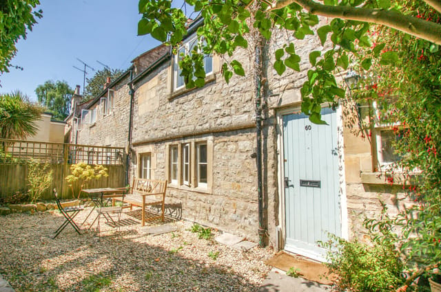 Front view of the cottage