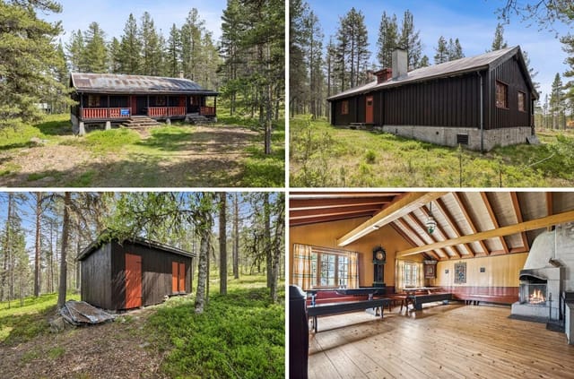 Welcome to Klettvollveien 74 – A charming cabin from 1939, surrounded by forest and peaceful surroundings.