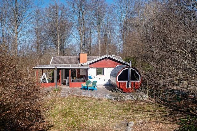 Exterior view of the house and garden