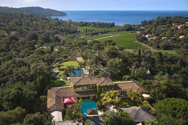 View of the villa from the garden