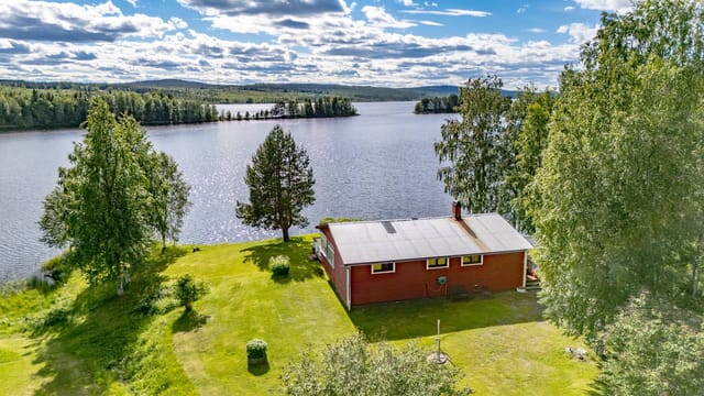 Lakefront view of the house