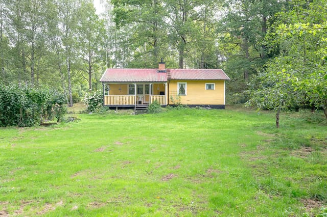 Front view of the house and garden