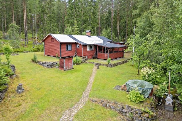 Exterior view of the house and garden